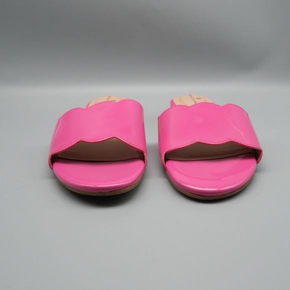 Bandalino Women's Pink Kayla Sandals Leather Scalloped Slide ‎ Size 8M - Picture 2 of 12